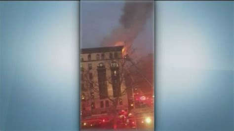 Firefighters Investigate Blaze At Six Story Harlem Building