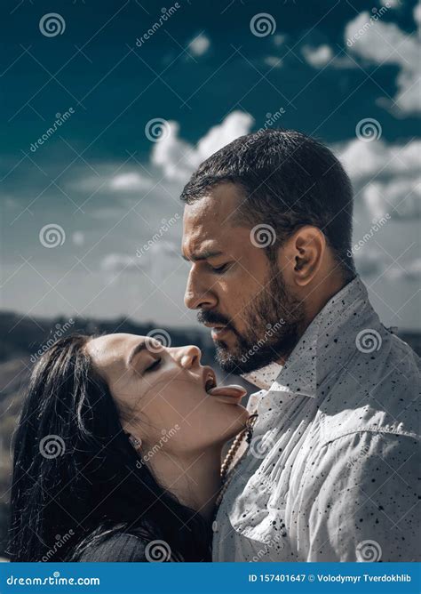 Sensual Kiss Intimate Relationship And Sexual Relations Stock Image