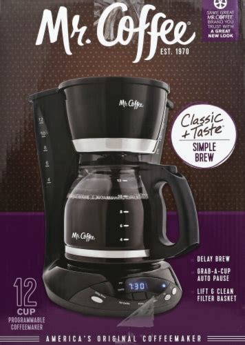 Mr Coffee 12 Cup Programmable Coffeemaker Black Dwx23np 1 Ct Smith