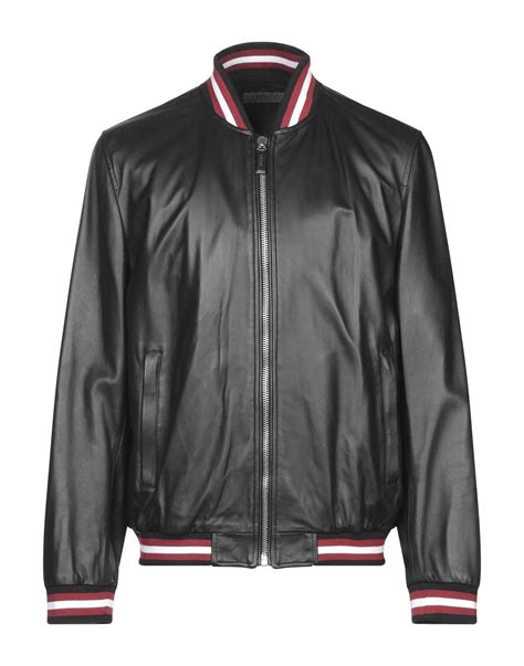 Bally Leather Jacket In Black For Men Lyst
