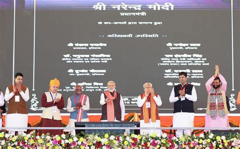 Pm Inaugurates Dedicates To Nation And Lays Foundation Stone For