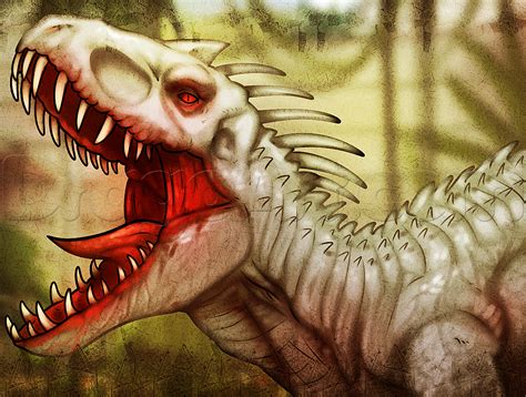 How To Draw Indominus Rex From Jurassic World Jurassic World 2015