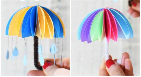 Prolećne Kreativne Ideje Napravite Kišobrane Od Papira