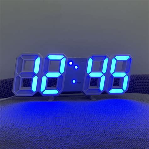 Cuh 3d Led Digital Clock Desk And Wall Alarm Clock 1224 Hour Display
