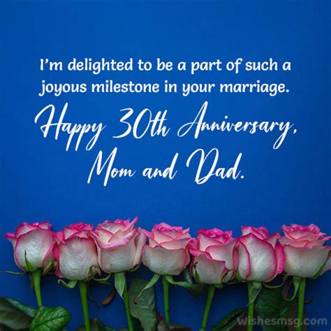 30th Wedding Anniversary Wishes And Messages Best Quotationswishes