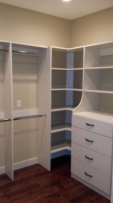 You can quickly and easily create the. Closet Shelving Units With Drawers | Corner closet, Closet ...