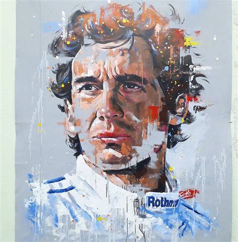 Ayrton Senna Canvas Painting Wall Art Senna F1 Poster Etsy