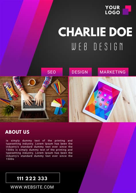 Web Design Flyer Template Postermywall