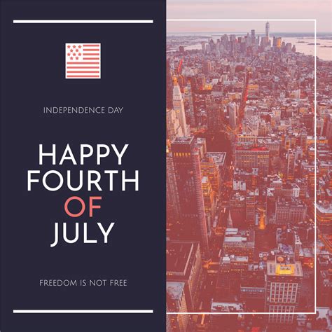 America Photo Happy Independence Day Instagram Post Instagram Post Template