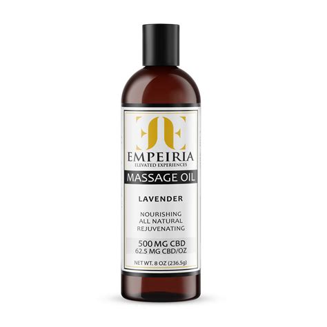 Lavender Massage Oil 500 Mg Empeiria Hemp