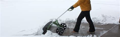 Easy Doze It 36 Snodozer U Power Grip Wheeled Push Plow Snow Shovel