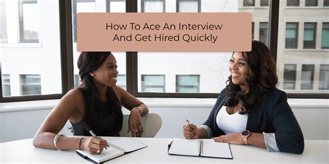How To Ace An Interview And Get Hired Quickly Canscribe