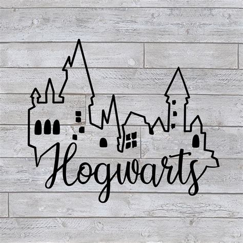 Hogwarts Castle Outline SVG Harry Potter svg Png Jpg HP | Etsy in 2021