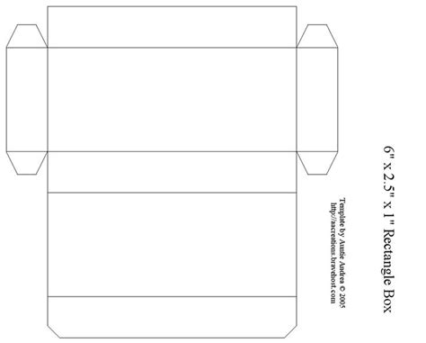 6 Rectangle Box Templates Printable Free Paper Box Template Box