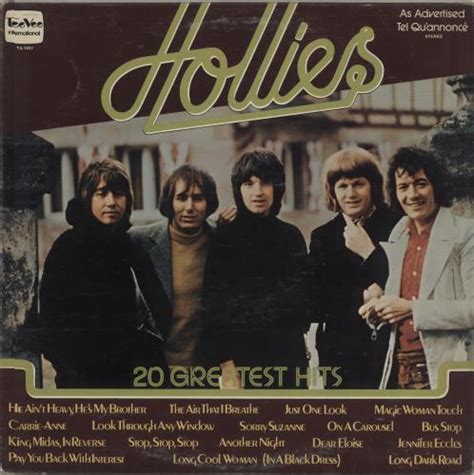 The Hollies 20 Greatest Hits Canadian Vinyl Lp Album Lp Record 686606