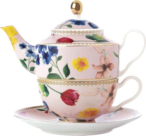 Maxwell And Williams Teas And Cs Teapot For Onetea For One Teapot And Cup Set With Contessa Design