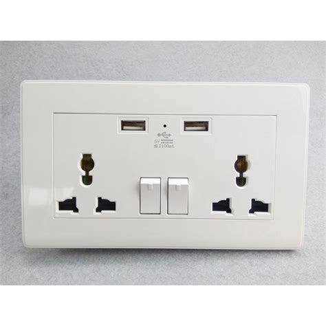 Buy International Universal Plug Socket 21a Usb Wall Switch Socket 3