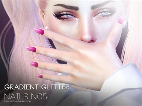 Pralinesims Gradient Glitter Nails N05