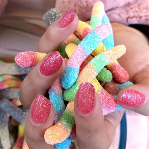 Nails New Sour Sucker Fine Holographic Sparkles Sprinkled Through A