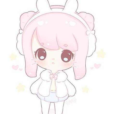 Pastel Anime Girl With Space Buns
