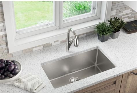 Sinber 30 undermount 16 gauge single bowl stainless steel kitchen sink. Elkay EFRU281610T 30 Inch Single Bowl Undermount Kitchen ...