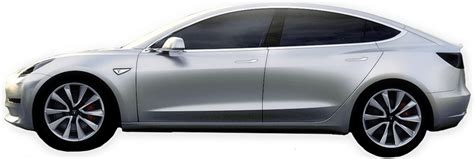 Tesla Model 3 Grey Side View Transparent Png Stickpng