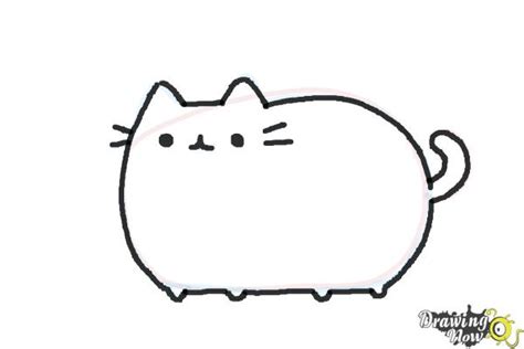 Pusheen Cat Drawing Step By Step