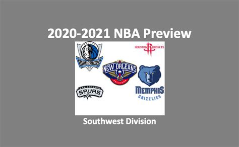 Nba Southwest Division Preview 2020 Top Odds And Picks