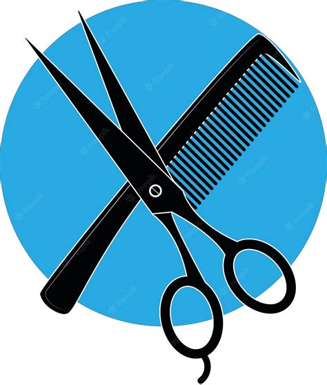 Premium Vector Silhouette Of A Comb And Scissors Isolated On