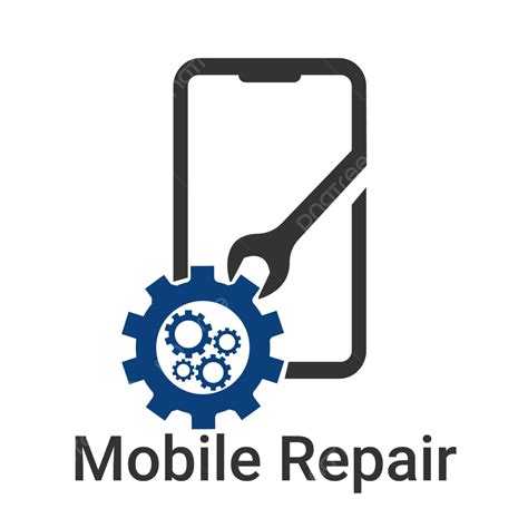 Mobile Phone Repair Logo Design With Gear And Wrench Combination Vector