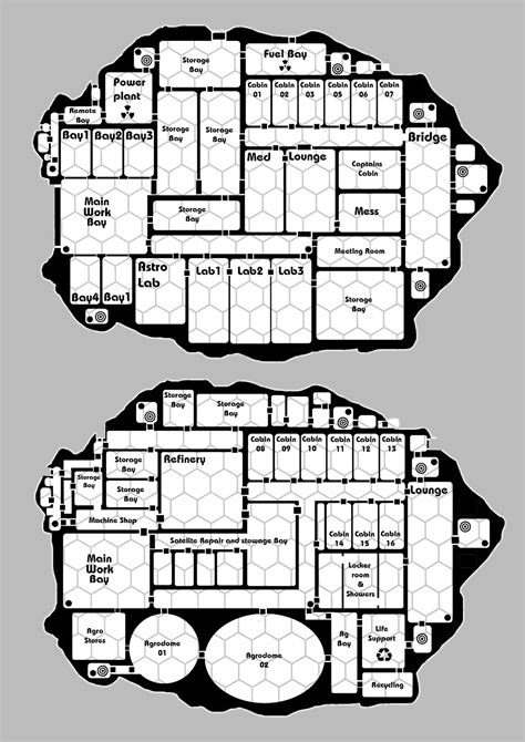 Traveller Rpg Dungeon Maps Space Map