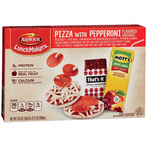 Armour Lunchmakers Pepperoni Pizza With Drink Shop Snack Trays At H E B