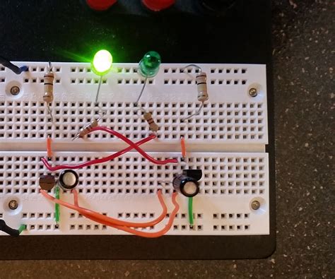 How To Build A Simple Blinking Led Circuit With A Capacitor Transistor