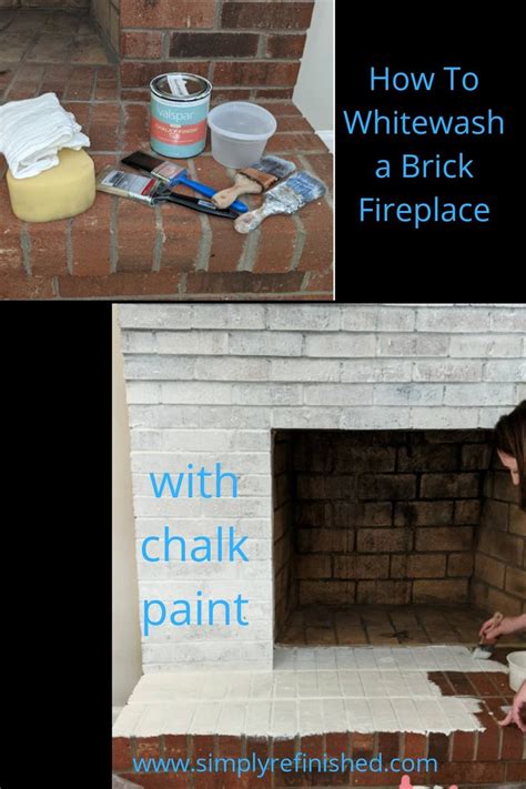 How To Whitewash Brick Fireplace White Wash Brick Fireplace White
