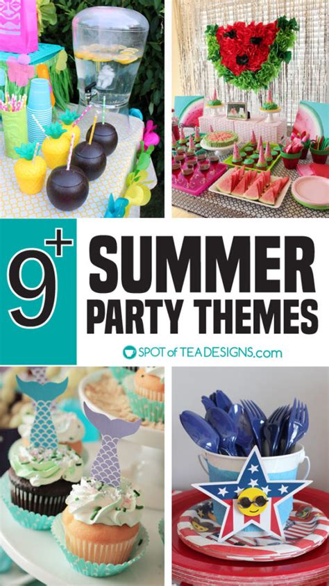 Sunny days and long nights call for projector movie nights, outdoor date nights, poolside hangs and long. 9+ Summer Party Themes | Spot of Tea Designs