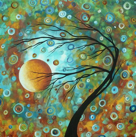Abstract Landscape Circles Art Colorful Oversized Original