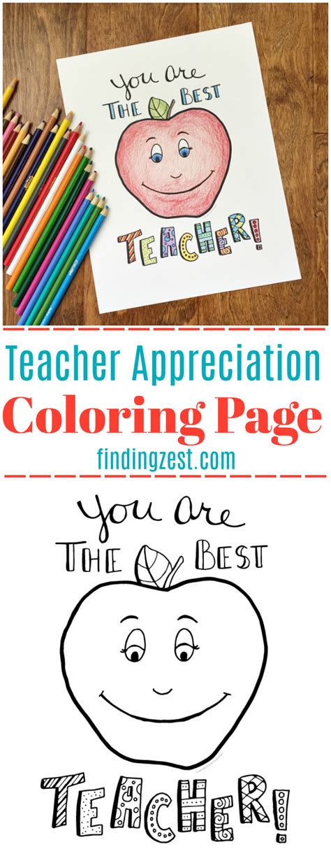 It's a free printable teacher appreciation card that is perfect for a last minute teacher gift! Teacher Appreciation Coloring Page Free Printable ...