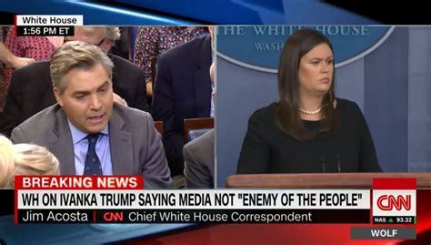 Video Cnn Propagandist Jim Acosta Badgers Sarah Sanders To Say Press