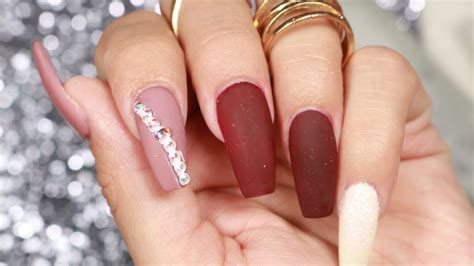 Diseños de uñas acrilicas de colores. Uñas Navideñas Elegantes 2017/ Cambio de diseño y relleno ...