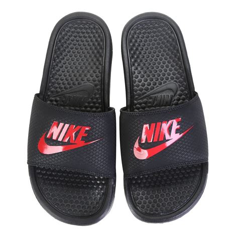 Sandália Nike Benassi Jdi Masculina Preto E Vermelho Netshoes