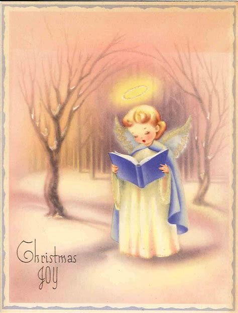 Very Merry Vintage Syle Another Pretty Angel Vintage Christmas Card