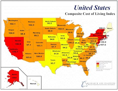 Usa Map Cost Of Living Map Of World
