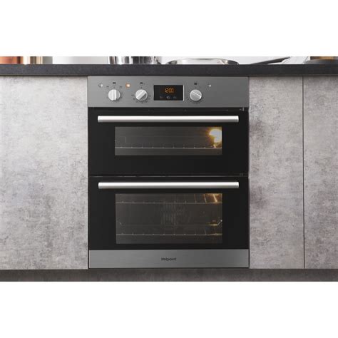 Hotpoint Luce Electric Built Under Double Oven Stainless Steel