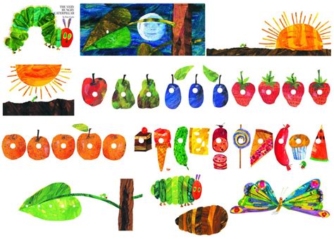 Download these food printable from the book the very hungry caterpillar by eric carle that you can use to create patterns and graph with . The Very Hungry Caterpillar™ | Little Folk Visuals