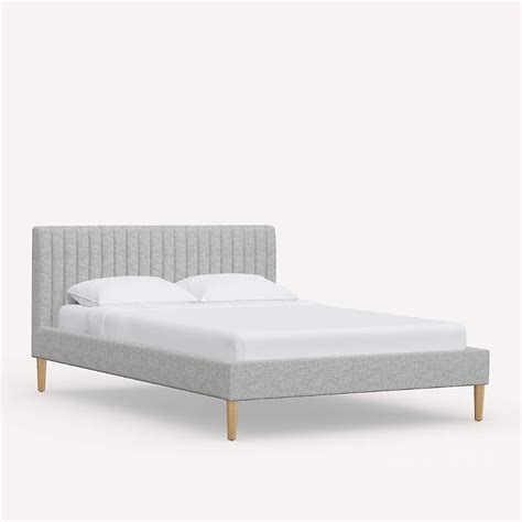 Camilla Linen Pumice Channel Bed Crate And Barrel On Inspirationde