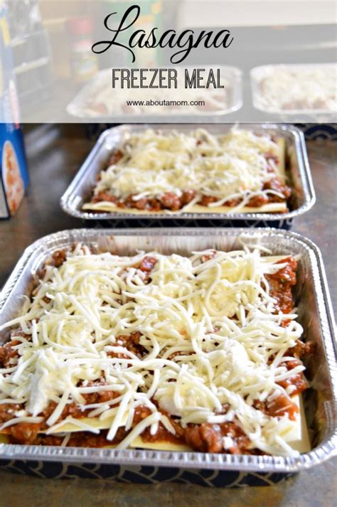 Easy Prep Lasagna Freezer Meal Recipe About A Mom