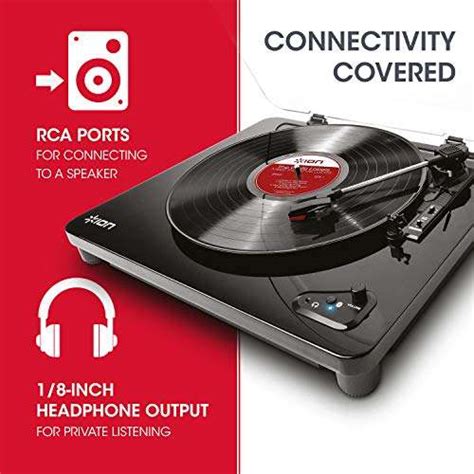 Ion Audio Air Lp Vinyl Record Player Bluetooth Turntable With Usb