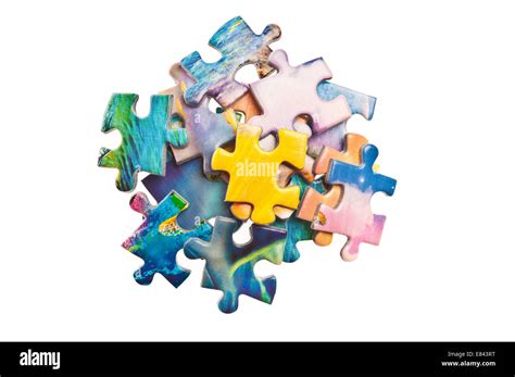 Colorful Jigsaw Puzzle Pieces Stock Photo Alamy