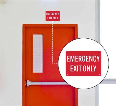 Shop For Emergency Exit Only Aluminum Sign Non Reflective Bannerbuzz