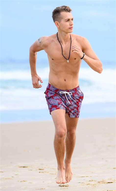 Famous Eye Candy James McVey Shirtless At The Beach